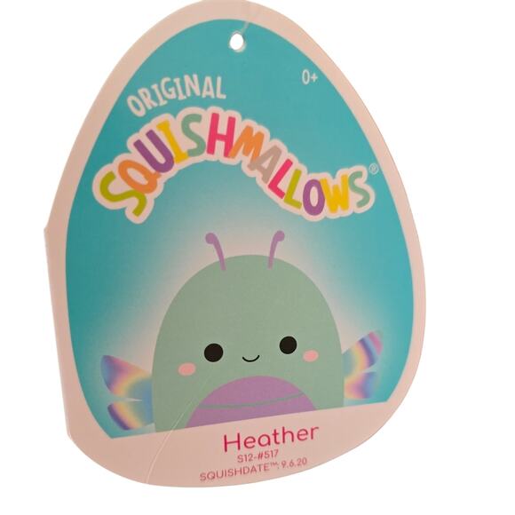 Blue and Purple Squishmallow Heather Butterfly Plush Toy 8" - Picture 3 of 3